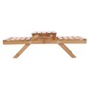 Wooden Standing Foldable 2-layered Potted Plant Flower Shelf Storage Rack