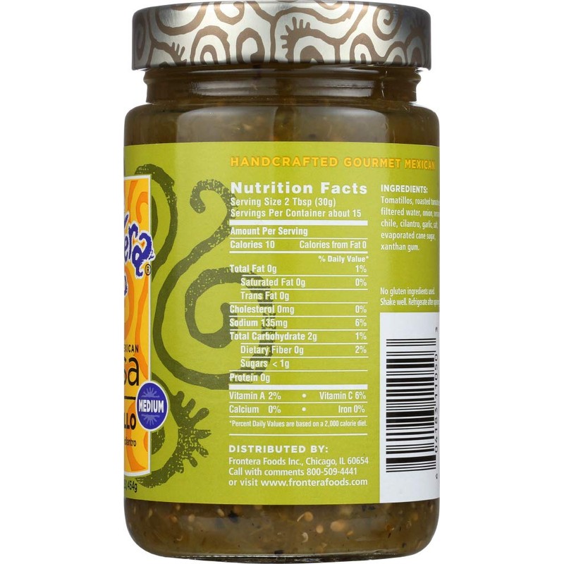 Frontera, Gourmet Mexican Salsa, Tomatillo, Medium, 16 oz (454g)(Pack of