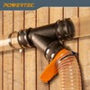 POWERTEC 4 Inch Y Fitting for 4" Dust Collection Hose,