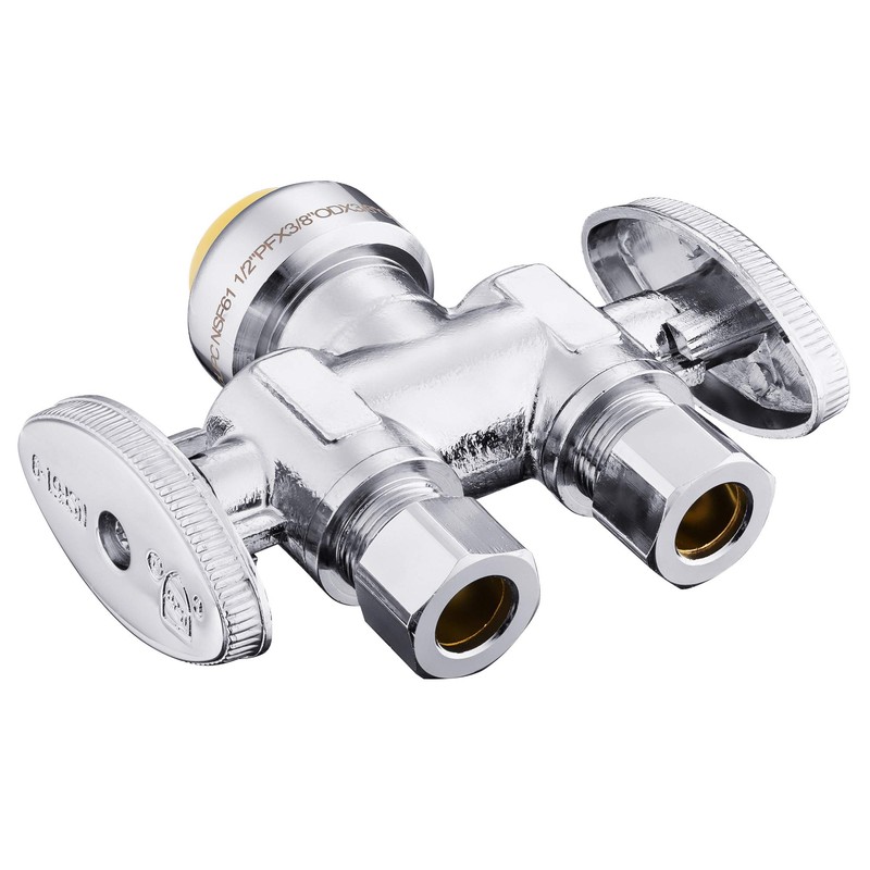 EFIELD Push Fit 1/2" x Dual 3/8" ; OD Compression