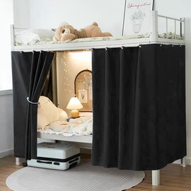 Aisi Bunk Bed Curtains Dorm Room Privacy Canopy Blackout Bunk Bed Drapes for Bottom Bunk Bed