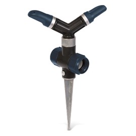 Gilmour Adjustable Spinning Sprinkler with Spike Base, Whirling Sprinkler Head for 360 Degree Coverage in Flower Beds and Vegetable Gardens