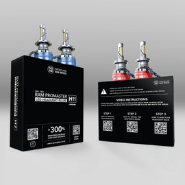 OpenGlass Van Mods Ram Promaster LED Headlight Kit - Models 2023-2025 - Includes Low Beam and High Beam, All Tools & Easy Install Videos - High-Power Plug & Play