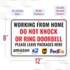 1PC Deliveries Please Ring Doorbell Sign, 12 x 8 Inches