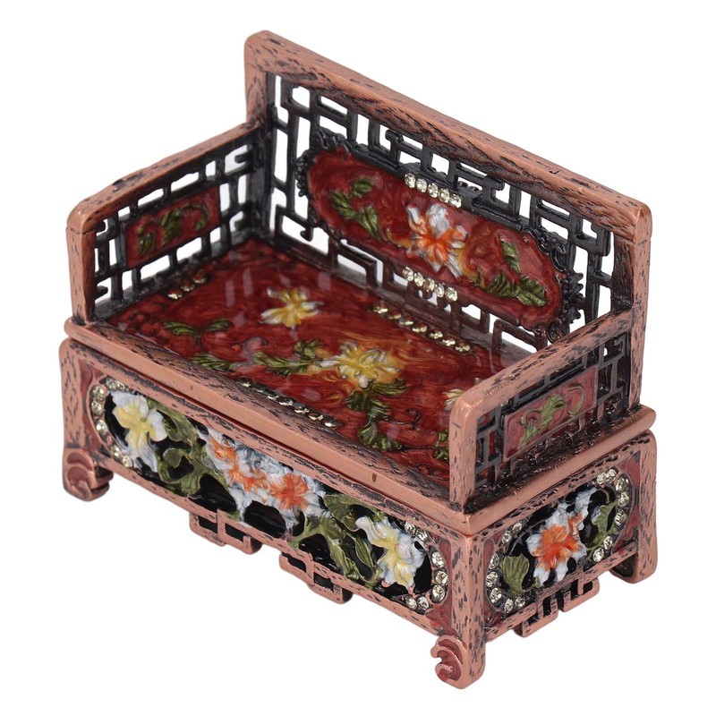Vintage Jewelry Box Antique Sofa Shape Desktop Jewelry Box Trinket