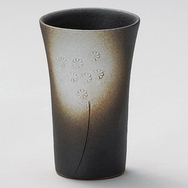 White Blur Small Flower Free Cup (Shigaraki Ware) [8.3 x 13.3 cm 300 cc 245 g] [Pilsner] | Restaurants, Ryokan, Japanese Tableware, Restaurants, Fashionable, Tableware, Commercial Use