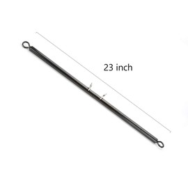 Yoga Pilate Bar 2PCS Expandable Black Yoga Exercise Bars with 4PCS Black Adjustable Straps, Leg Spreader Bar for Bedroom Home, Stainless Steels Workout Bar Sports Training Fitness Gear