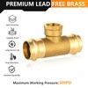 2-Pack HeSun Copper Pressure Fitting Tee, 1"PRESS x 1"PRESS x