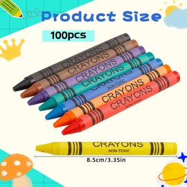 Tivcck 100 Sets Crayons Bulk,8 Colors Bulk Crayons,Crayon Party Favors for Restaurants Birthdays School Teachers (100 Sets of 8-Packs in a Box (800 total bulk Crayons)