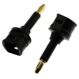 E-outstanding 2PCS Digital Fiber Optic Toslink Female to 3.5mm Toslink Mini Male Adapter for Audio
