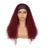 XSY 99J Burgundy Headband Wig Human Hair Kinky Curly Headband