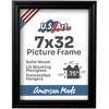 US Art 7x32 Black Picture Frame .75" Inch Wide -
