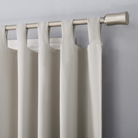 Sun Zero Easton Energy Saving Blackout Tab Top Curtain Panel, 40" x 84", Pearl