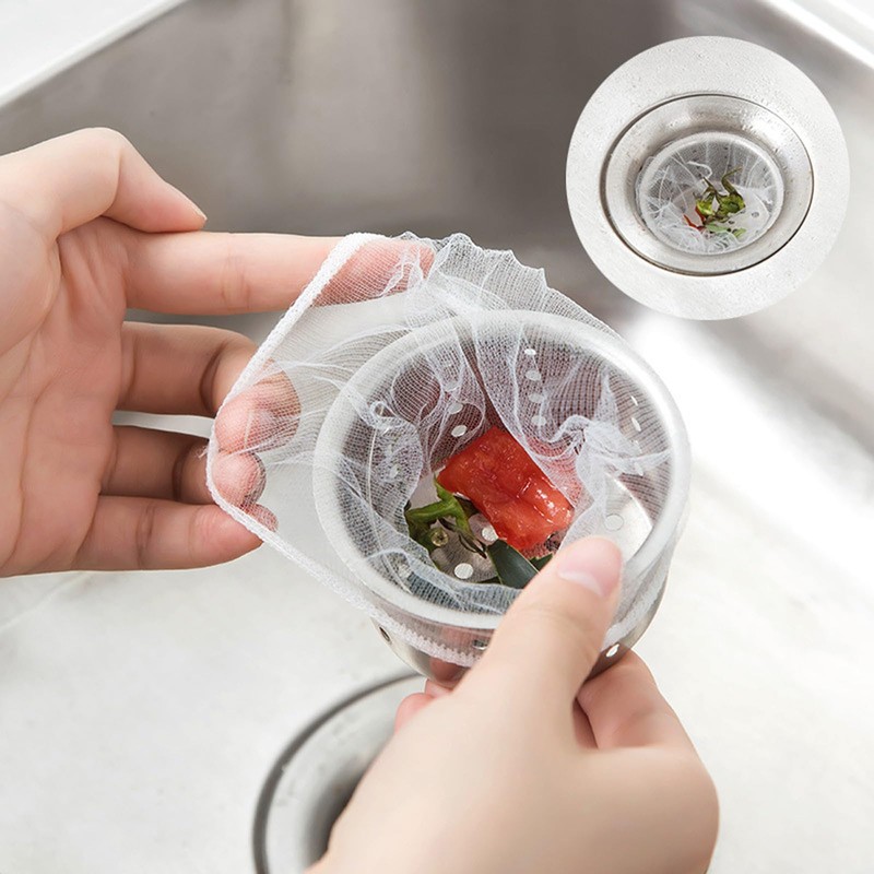 200Pcs Kitchen Sink Elastic Mesh Sink Filter Net Kitchen Sink