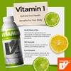 VITAMIN 1 Hydration Drink, Lemon Lime Electrolyte Vitamin Water, 16.9