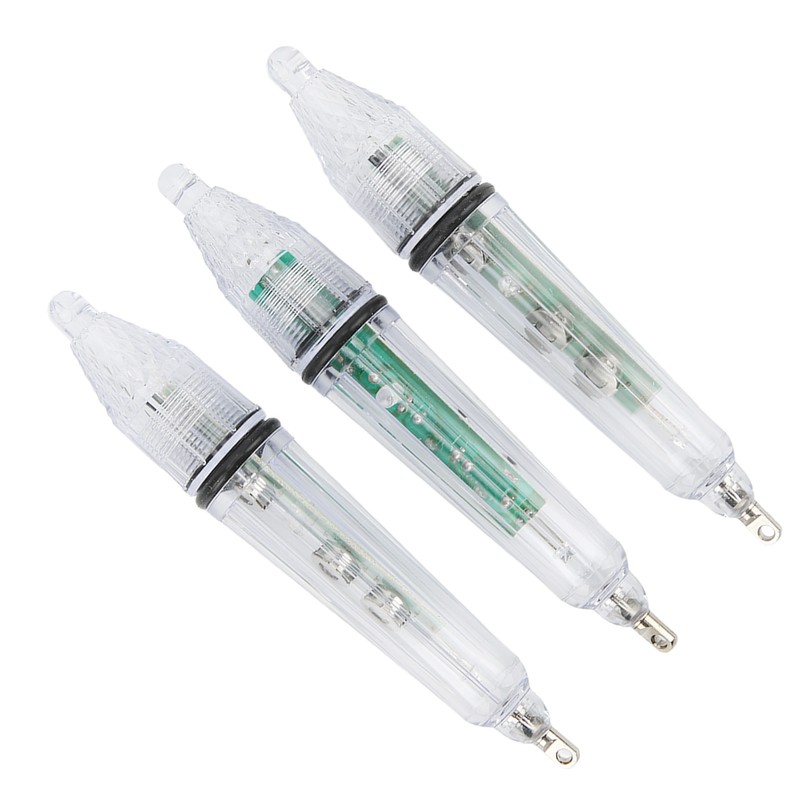 3Pcs Underwater Fishing Light LED Plastic Disposable Bait Lure Lamp