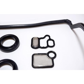 Valve Cover Gasket & VTEC Solenoid Gasket Set VS50614R Compatible with Honda Accord,Civic,CR-V,Element,Crosstour, Acura 2.0L 2.3L 2.4L 917-176 12341-R40-A00 15815-RAA-A02