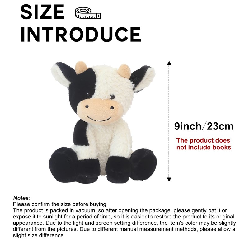 CHELEI2019 9" Cow Stuffed Animal Plush Soft Christmas Cow Plushies