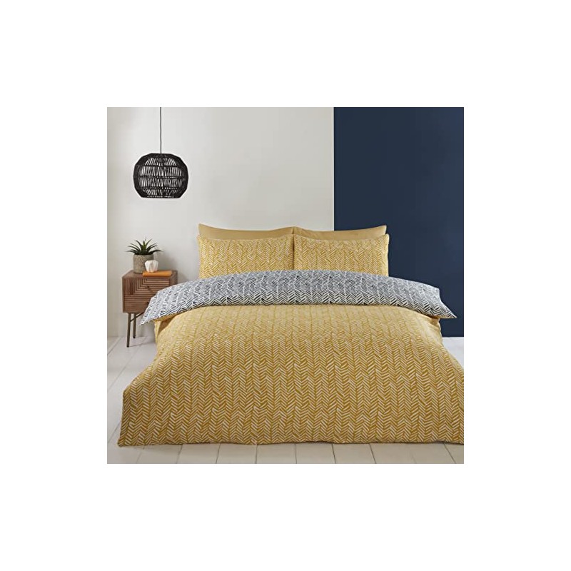 RAPPORT HOME Helston Bedding Duvet Cover Set with Pillowcases Double