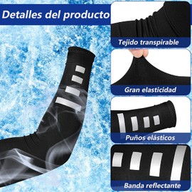 Mangas de Protección UV, 6 Pares Mangas para Brazos (3 color), Mangas de Brazo Seda de Hielo, Manga Protectora para Brazo para Hombres y Mujeres, para Golf,Ciclismo,Correr,Conducir,Pescar,Aire libre