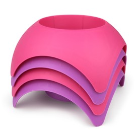 Needzo Beach Vacation Drink Cup Holders, Pink and Purple Sand Coasters, Must Have Travel Accessories, Pack of 4