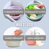 SIC Multi-purpose Folding Bowl, Portable Thermoplastic Rubber, Round Shape, Space-Saving,