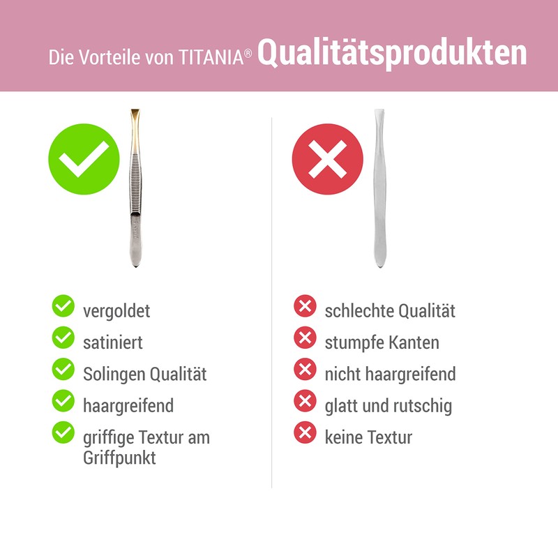 Titania tweezer, straight, gold plated tip, pack of 1, 12