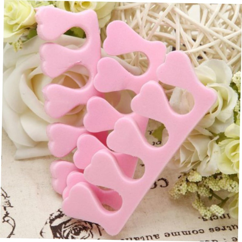 BIUDECO 120pcs Pink Foam Nail Toe Separators for Easy Manicure