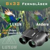 LUXUN 8 x 32 Small Binoculars Adult Compact Binoculars for
