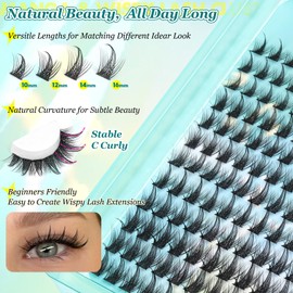 Wispy Lash Clusters Manga Fairy Cluster Eyelash Extensions C Curly Natural Eyelash Clusters 10-16MM Spiky Individual Lashes Clusters DIY Anime Lash Extension at Home by calphdiar