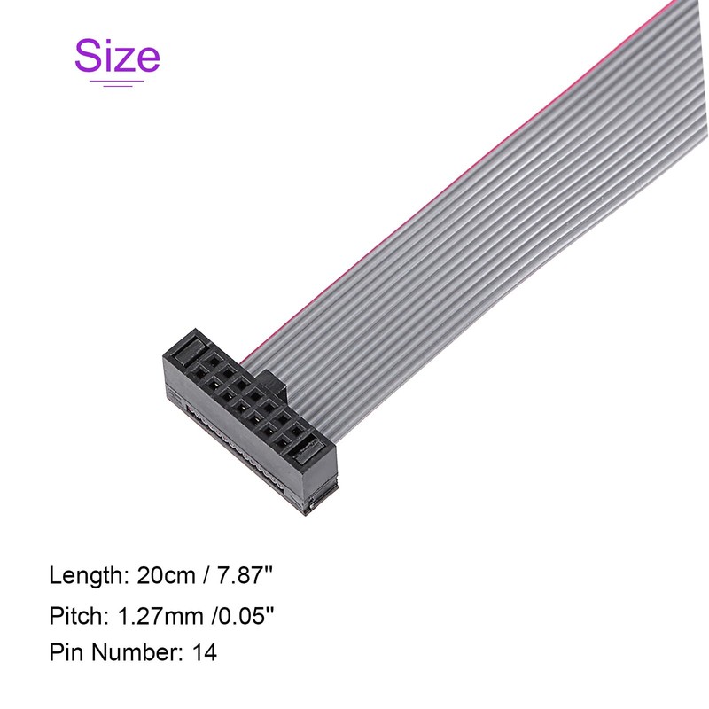 DMiotech 2 Pack Long 20 cm 1.27 mm Flat Ribbon