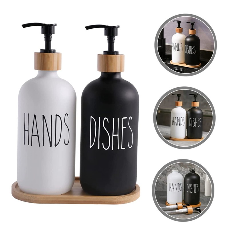 BIUDECO Bathroom Liquid Soap Dispenser Pump Squeeze Soap Dispenser Refillable