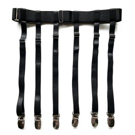 Kukensammy Women's Garter belts Plus Size, Adjustable High Elastic black suspenders women Simplicity for Thigh High Stockings Socks (black)