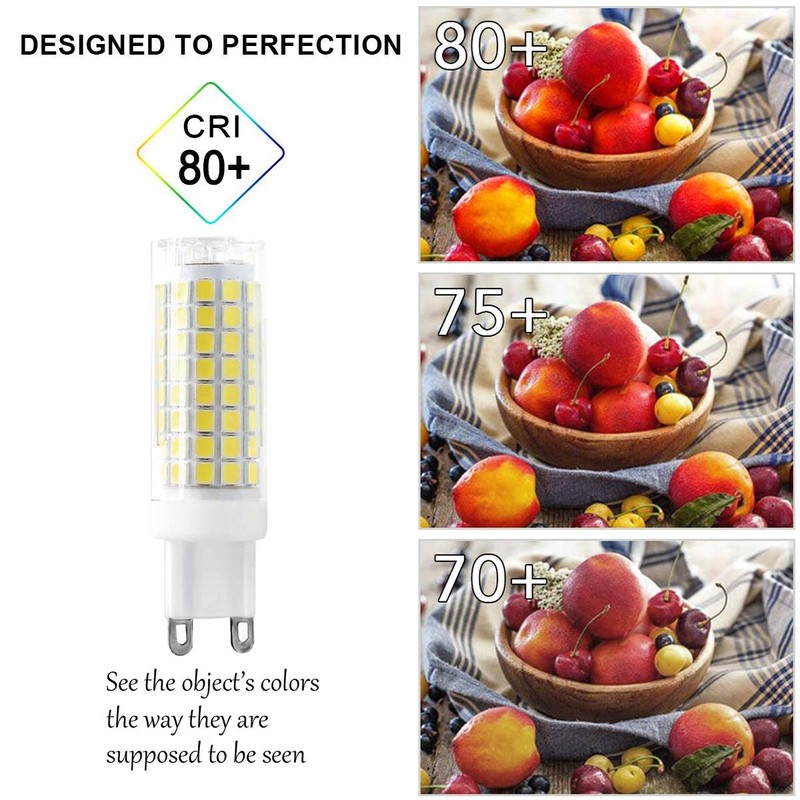 G9 LED Light Bulbs Bi Pin Base,6000K Daylight White G9