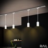BRILONER - Rail System Rail Pendant Light, Combinable, Accessories, Tracklight,