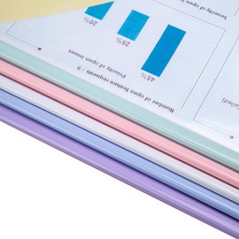 10 Pack A4/Letter Clear Plastic Report Covers with Sliding Bar, 70 Sheet Capacity, Presentation Folders for School Projects, Office Documents & Business (Purple)