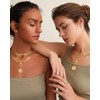 MJartoria Gold Layered Necklaces for Women Trendy Retro Coin Crown