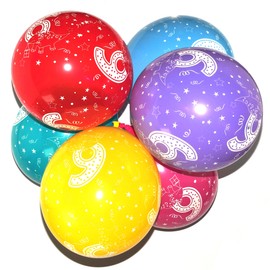 Happium 12 Inch Latex Balloons, Assorted, Age 6, Birthday Balloons Number 6, Pack of 10 Multicoloured Dinosaurs