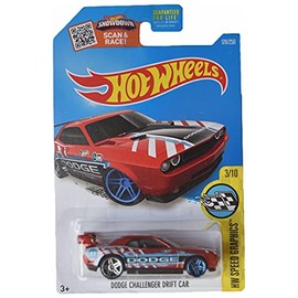 Hotwheels Dodge Challenger Drift Car, Speed Graphics 3/10 [red] 178/250