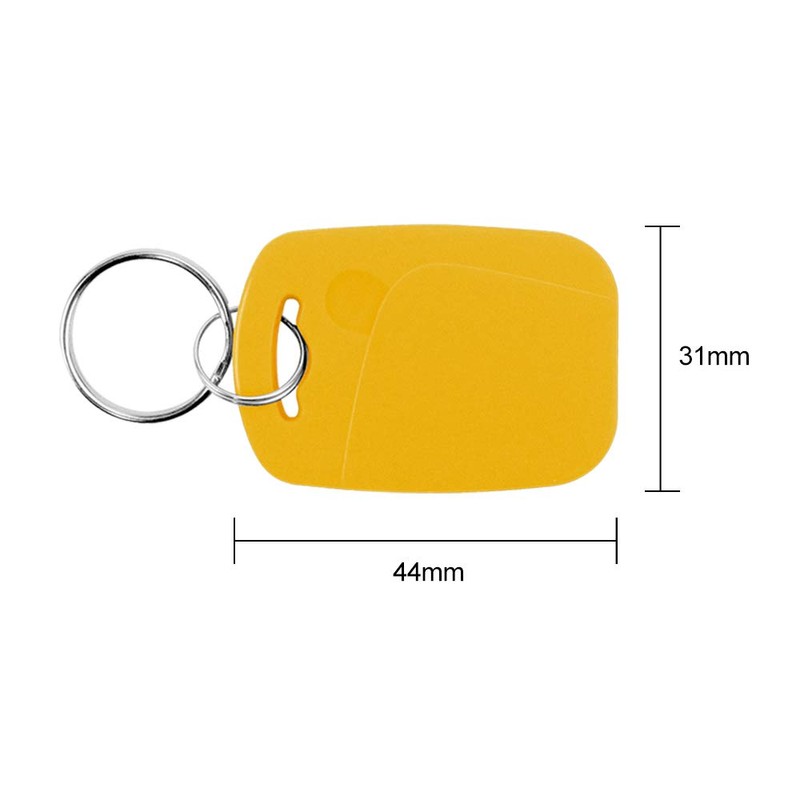 OBO HANDS 10pcs Yellow Dual Frequency RFID Keyfob 125khz and