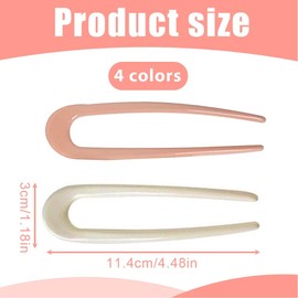 Set of 4 French Hair Pins, French Twist Hair Pins, Bobby Pins, Updo Accessories, Hair Fork