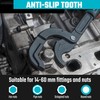 DURATECH Multi-function Adjustable Pipe Wrench Set, 2-Piece, Quick Self-Adjusting, Power