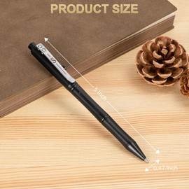 SMOOTHERPRO Stainless Steel Bolt Action Pen Compatible with Pilot G2 Refill Pocket Clip Heavy Weight for Tremor Parkinson Arthritic Hands Retro Black(RG338)