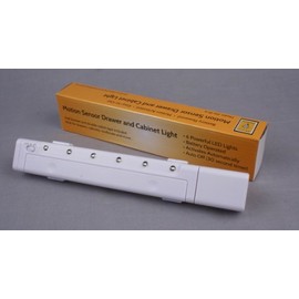Battery-Operated LED Cabinet, Drawer and Under-Cabinet Light with Motion-Sensor Function, with Auto Timer Feature
