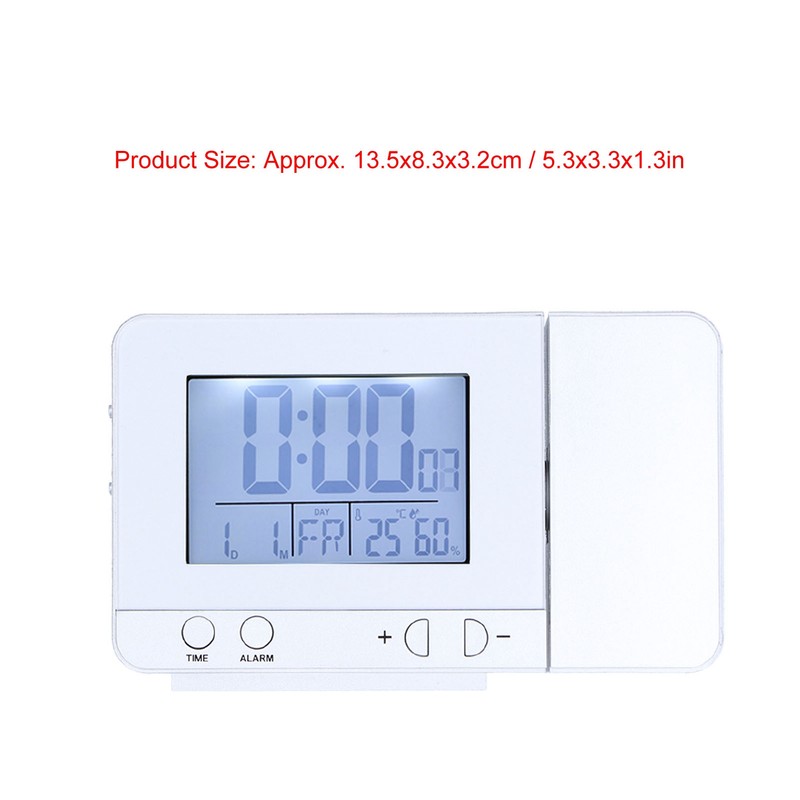 180° Rotation Projection Alarm Clock USB Powered LED Digital Clock