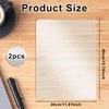 2pcs 15.7X11.8 in Plastic Placemats Matte Transparent Heat Resistant Washable