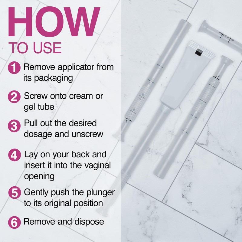 Disposable Plastic Cream Applicators - Threaded End to Fit OTC