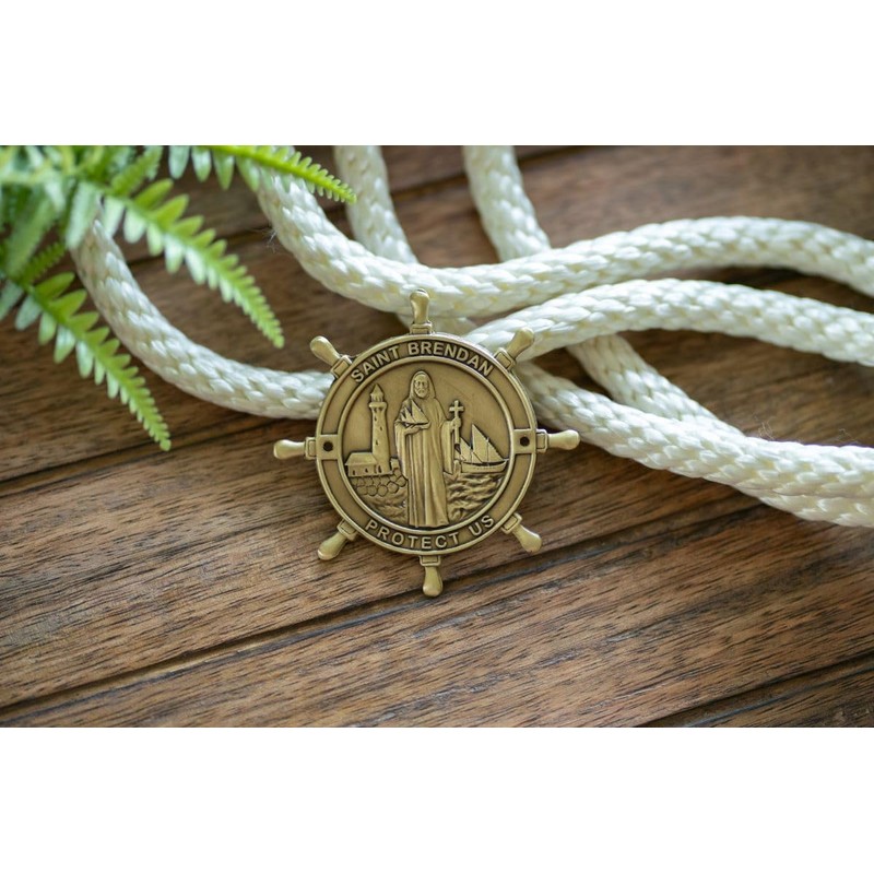 Heartland Boat Plaque - Saint Brendan Protect Us - Catholic