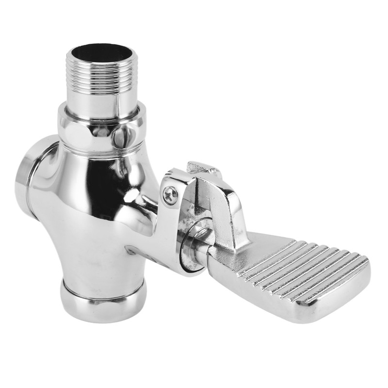 Toilet Foot Pedal Flush Valve Brass Non Slip Easy To
