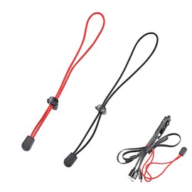 WHYCNJL Pack of 2 Backpack Buckle Elastic Rope Tie Cable Adjustable Fastening Buckle for Camping Hiking Pole Holder Trekking Backpack Outdoor Mountaineering Black Red